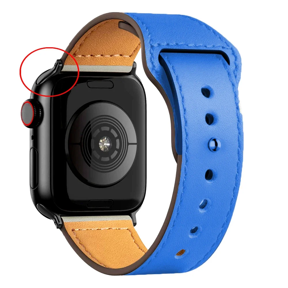 Lederarmband für Apple Watch Band Ultra 3 49 mm 46 mm/42 mm 41 mm/45 mm 44 mm 40 mm Handgelenkarmband iWatch Serie 11 10 9 8 7 4 5 6 se