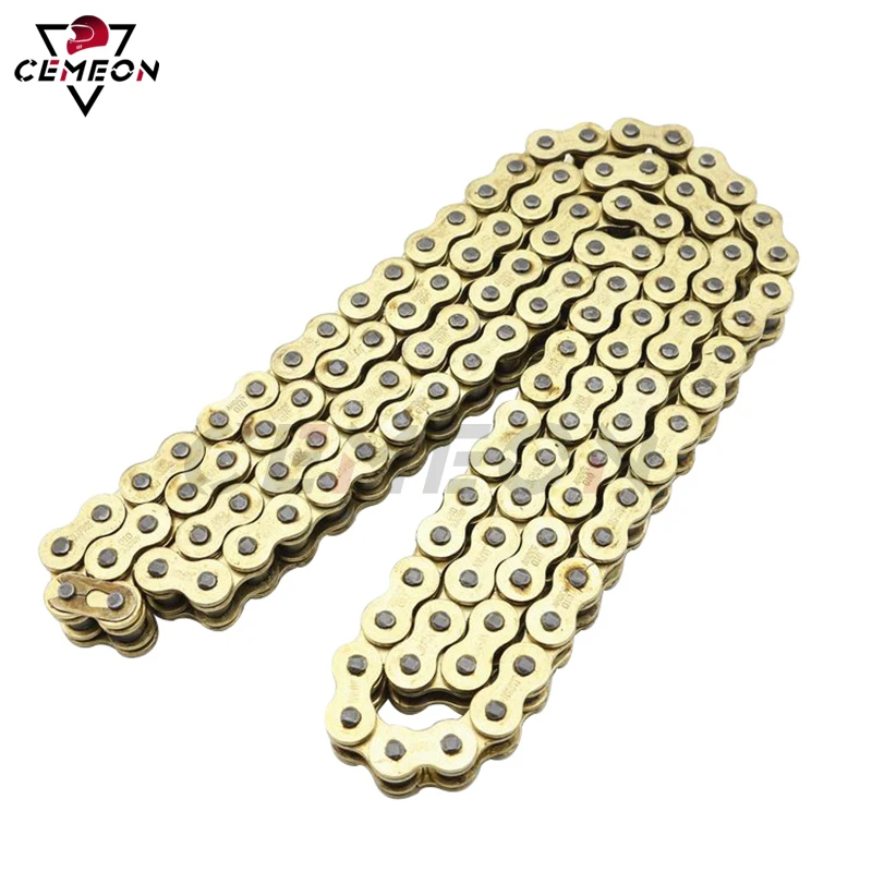 520HV 525HV 530HV Motorcycle High Quality Oil Seal Chain O-ring 520 525 530 Chain 120 Chain Link Drive Chain Thickened HV Gold