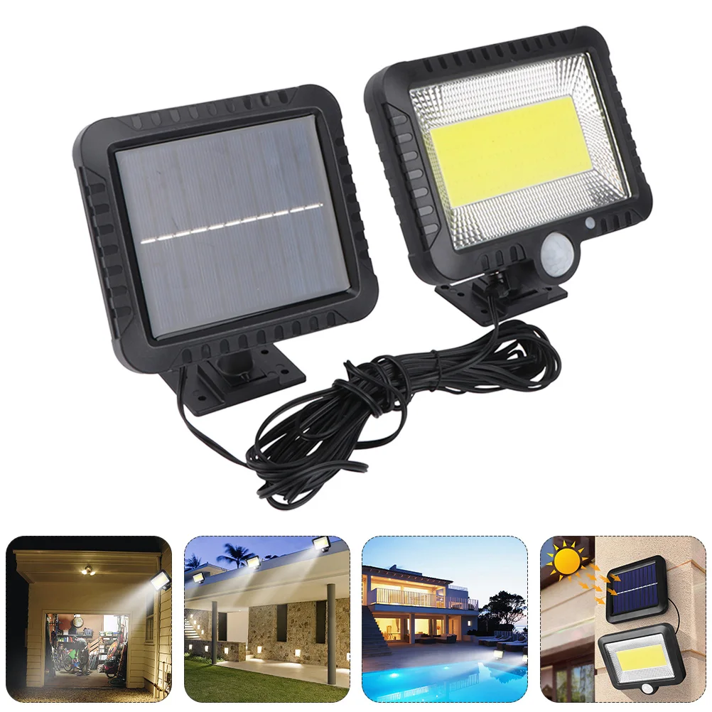 

2Pcs Solar Wall Lights Outdoor Human Sensor Lamp Waterproof Yard Light Dark Charging Solar Garden Lamps Outdoor