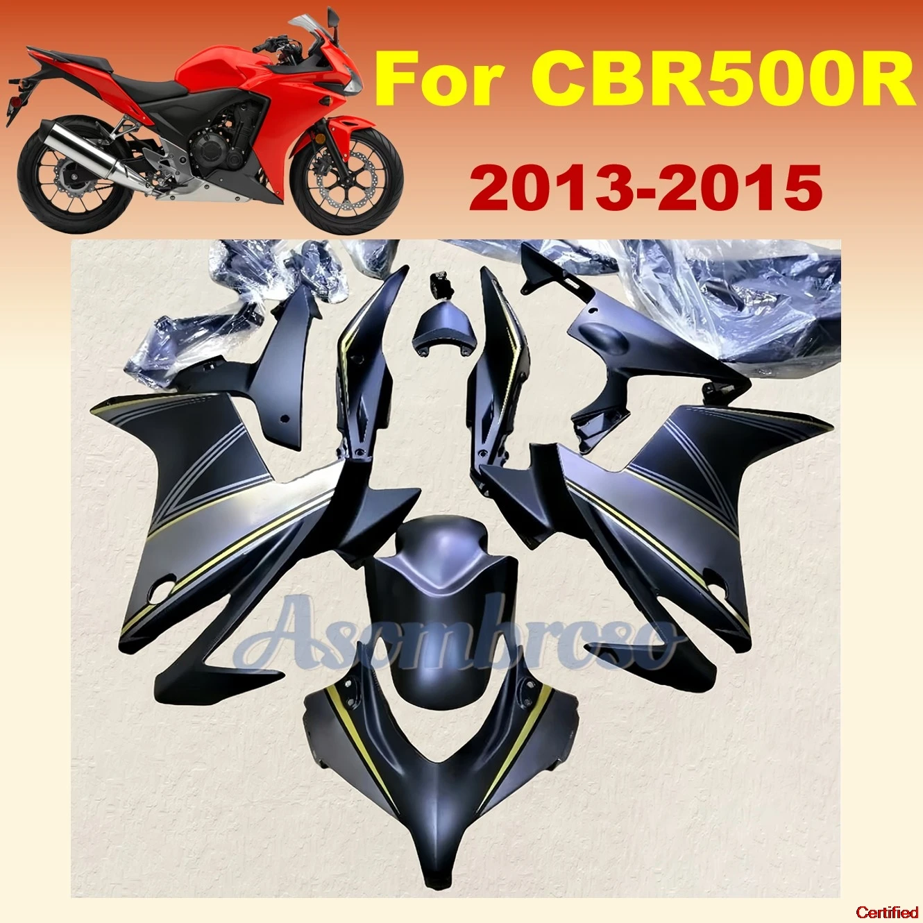 High Quality ABS Plastic Motorcycle Fairings Kit fit for CBR500R 2013 2014 2015 CBR 500R Custom Bodywork Cowl set