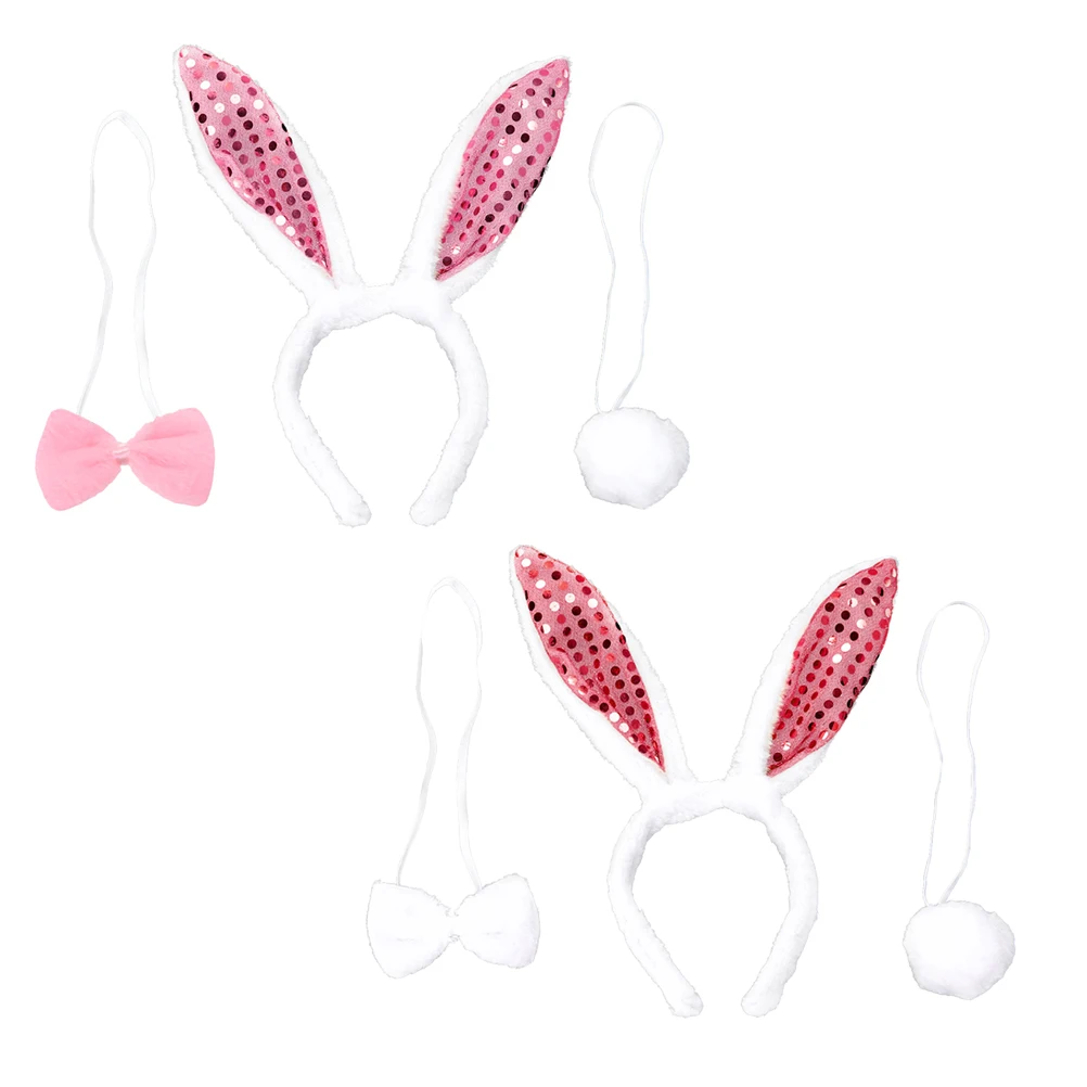 

2 set 2 Sets Bunny Ear Headband For Girls Trendy Costume Party Cosplay Rabbit Hair Hoop Girl Headdress Hair Accessory