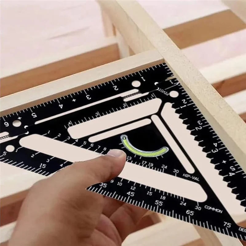ONCE 4Pcs Innovative Rafter Square Tool, Rafter Square Tool,Rafter Square,High Precision Triangle Ruler With Jig Block