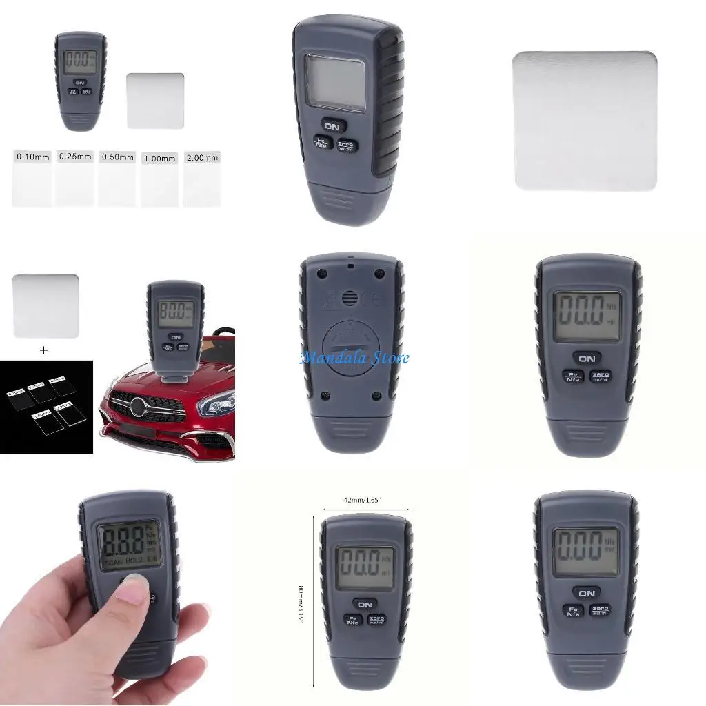 

U2JC Paint Thickness Gauge with Data Hold Coating Thickness Tester Auto Power Off