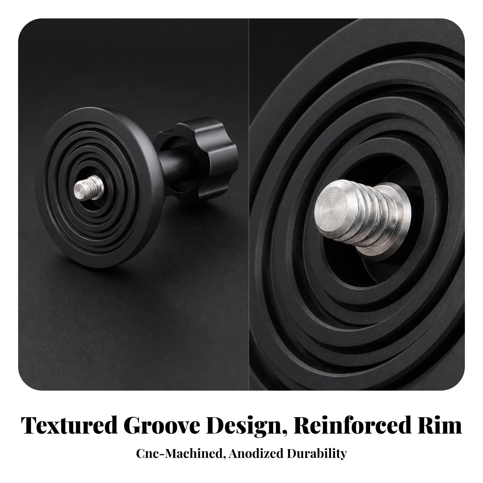 Tripod Adapter 75mm Bowl to Flat Plate for Camera Fluid Head and Slider with Durable Anodized Finish