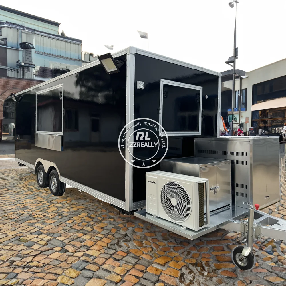 Customized Coffee Food Truck Coffee Snack Trailer With Kitchen Equipments Concession Food Trailer