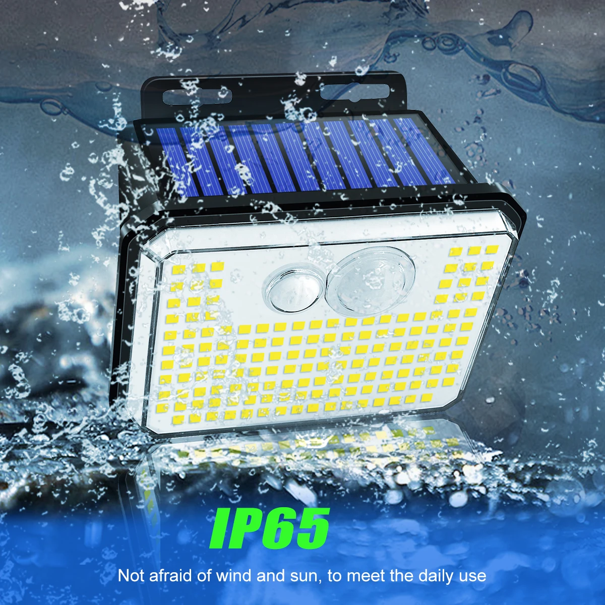 Bild 4: 8 Stück IP65 Wasserdichte Solar-Gartenleuchten, Superhelle 148 LEDs Bewegungssensor Solar-Wandleuchte, Solarbetriebene Sicherheitslampe