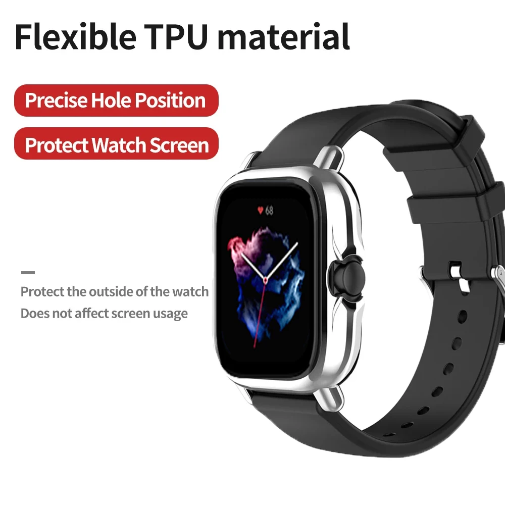 حافظة من البولي يوريثان لهوامي أمازفيت GTS 3 إطار حماية قذيفة لأمازفيت GTR 3 برو GTR 4 2 2e GTS 4 Mini GTS 3 غطاء حماية