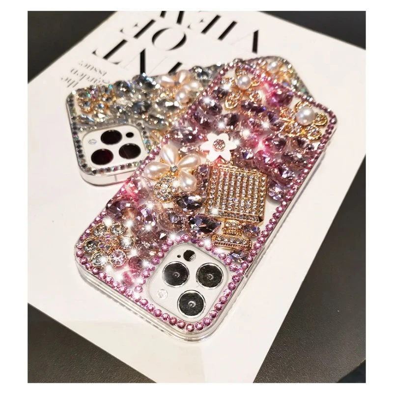 

Bling Protective Phone Case, Luxury Shiny Crystal Rhinestone, Diamond Clear, for Samsung A70S, A52, A71, A51, A72, A73, A53, A33