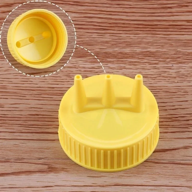 1/3x Squeeze Bottles 3 Hole Sauce Condiment Jar Salad BBQ Baking Tools Christmas Party Home Kitchen Supplies with Triple Nozzle