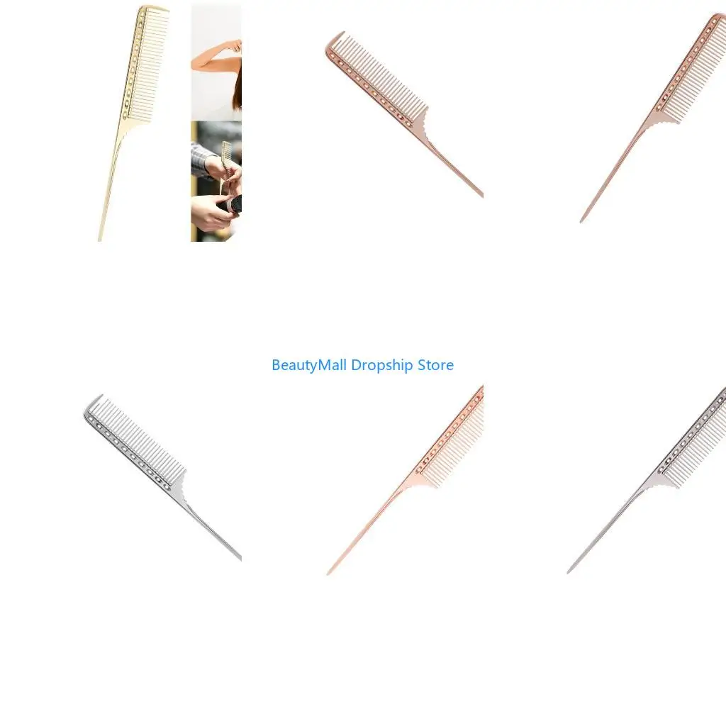 40JD Aluminum Tail Comb For Professional Hairdressing And Makeup Applications Easy Maintenance And Long Term Durability