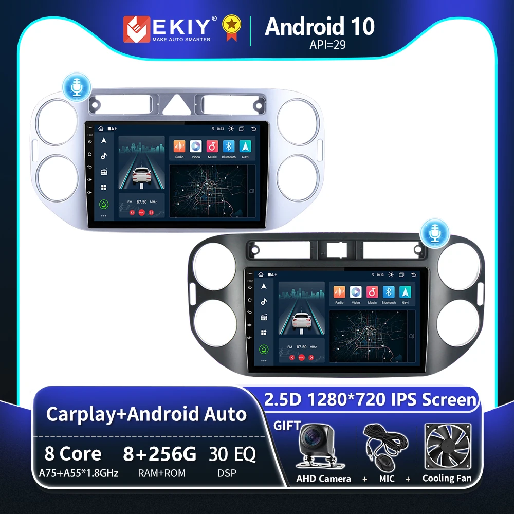 

EKIY T8 8G 256G For Volkswagen VW Tiguan 1 NF 2006 - 2016 Car Radio Multimedia Video Player Navigation GPS Android Auto No 2 Din