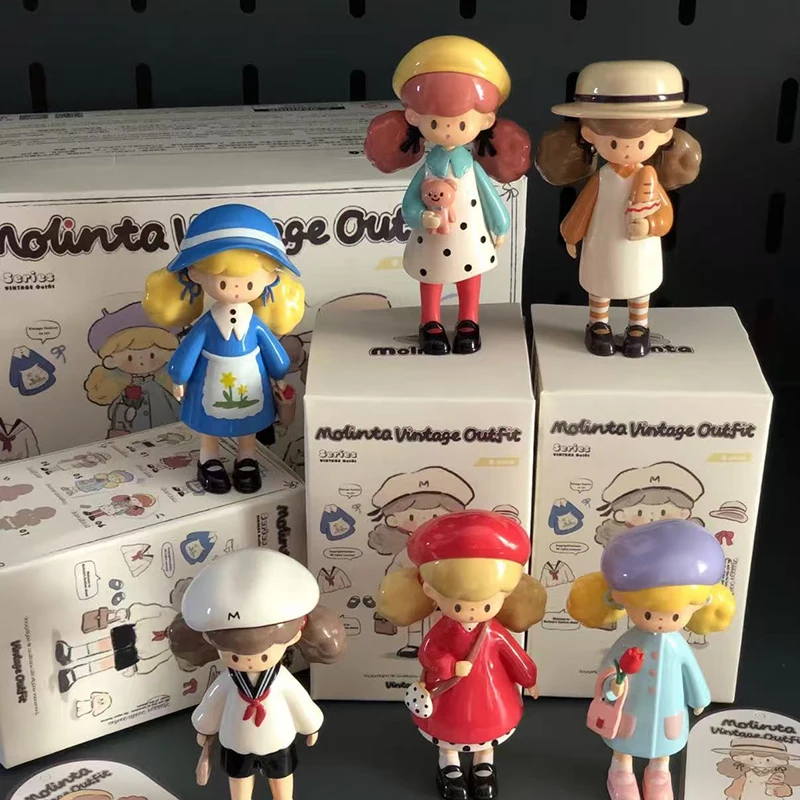 

Finding Unicorn Molinta Retro Wear Series Blind Box Guess Bag Original Toys Doll Cute Anime Figure Ornaments Gift