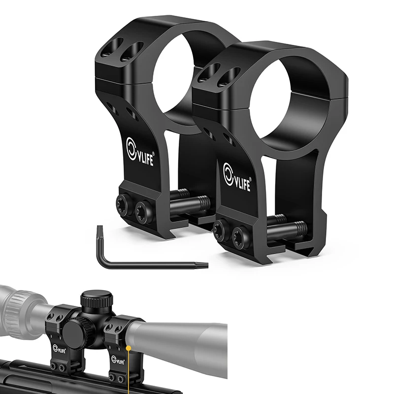 CVLIFE 1 inch Scope Rings Optics Mount Kit compatible with Dovetail 11 mm or 3/8 Rails 2 Pieces Aluminum