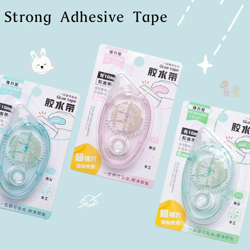 10m*8mm Strong Double Sided Adhesive Glue Tape DIY Scrapbooking Office Stationery Supplies High Viscosity Roller Tape