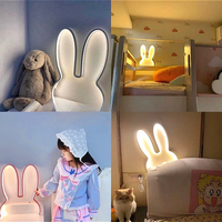 Modern Creative Bunny Wall Sconces Light Kid's Room Kindergarten Resturant Decorative Lighting Dimming Cartoon LED Wall Lamp