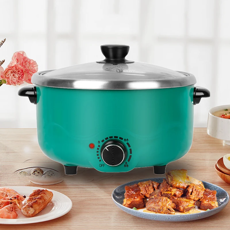 

Multifunction Cooker 3L Household Single/Double Layer Hot Pot Electric Rice Cooker Student Dormitory Mini Non-stick Pan Pots