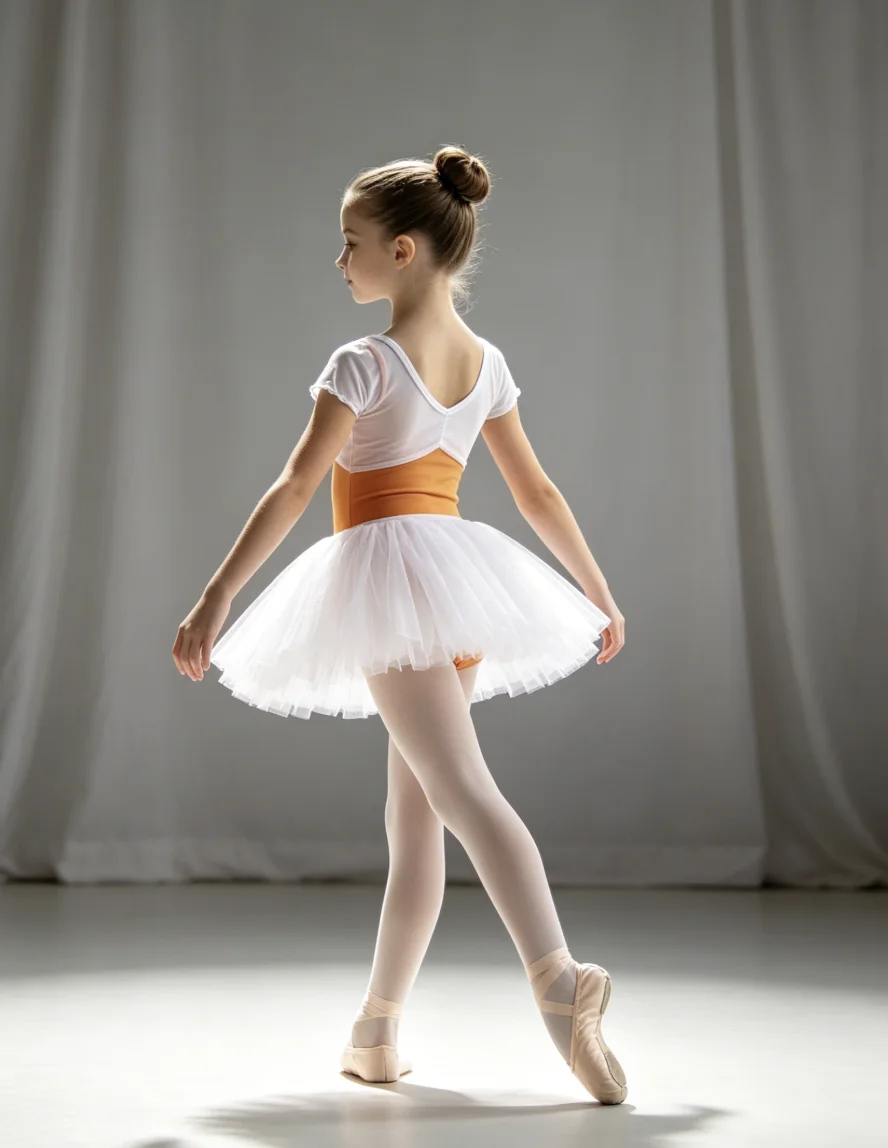 

Kid Ballet Summer Sleeveless Chest Pleated Design Elegant Leotard Breathable For Children Daily Training Performance Dance Dress