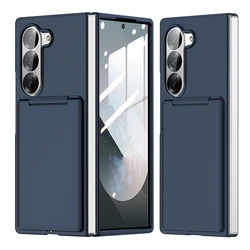 For Samsung Z Fold 6 Fold 5 Wallet Case With Card Slot Holder Kickstand Cover For Galaxy Z Fold 5 6 Hard Plastic Shockproof Case