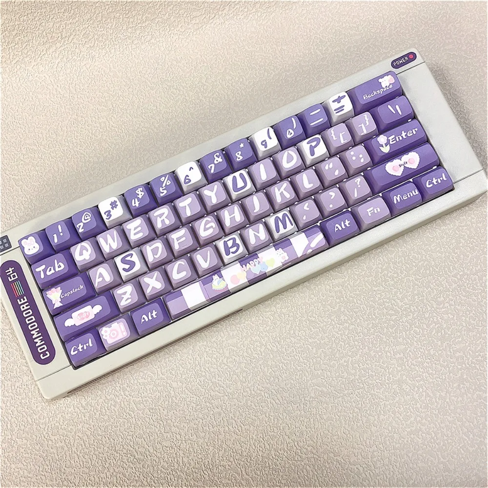 126 key MDA keycap Ziyang Tutu PBT for GMK67 GMK87 61/64/68/84/75/87 key gaming mechanical keyboard