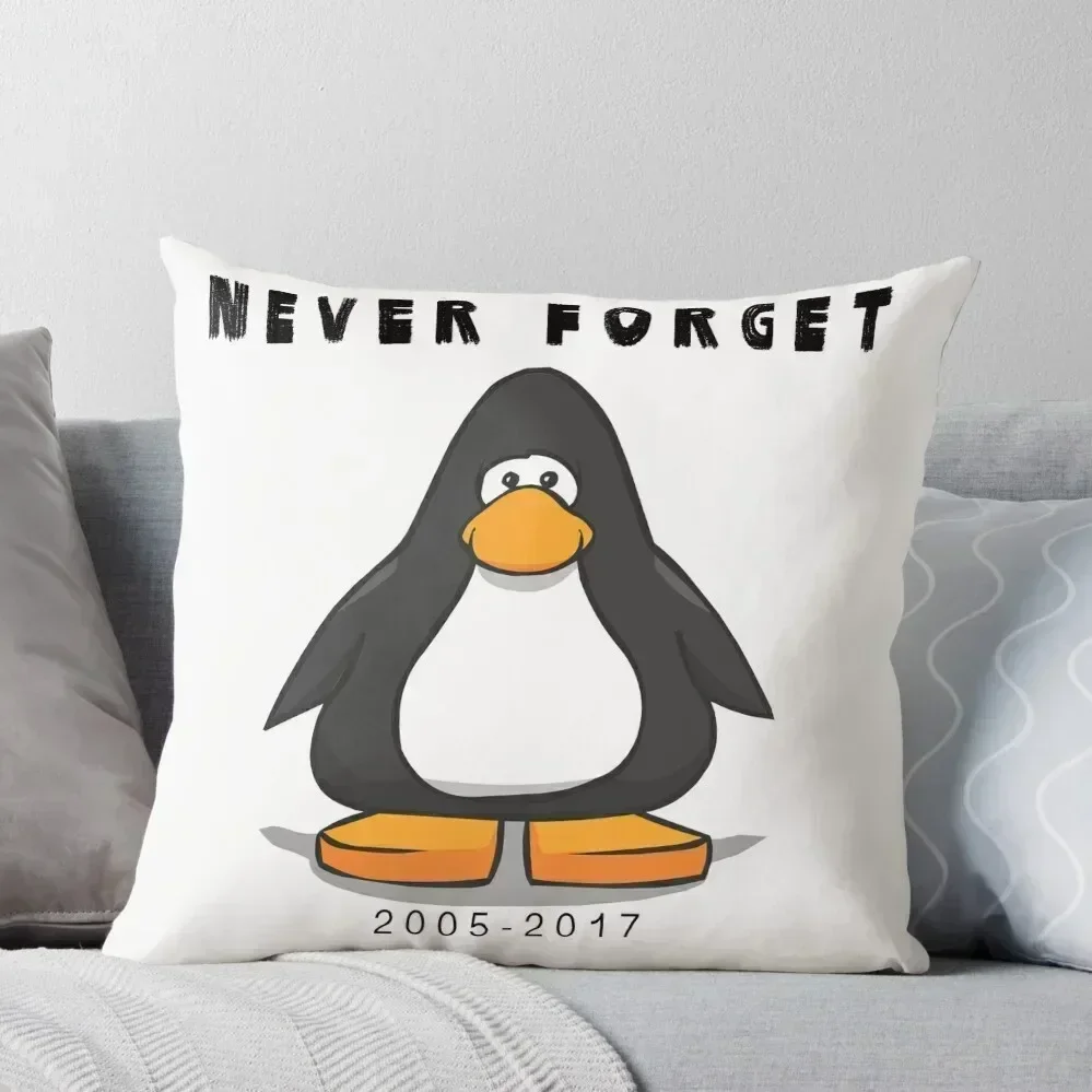 Club Penguin Never forget Throw Pillow Pillow Case Christmas Cushions For Children pillow