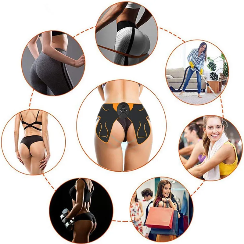 6 Modes EMS Hip Trainer Body Muscle Timulator Electronic Vibration Buttocks Trainer for Butt Shape To Lift & Fix Buttocks Toner