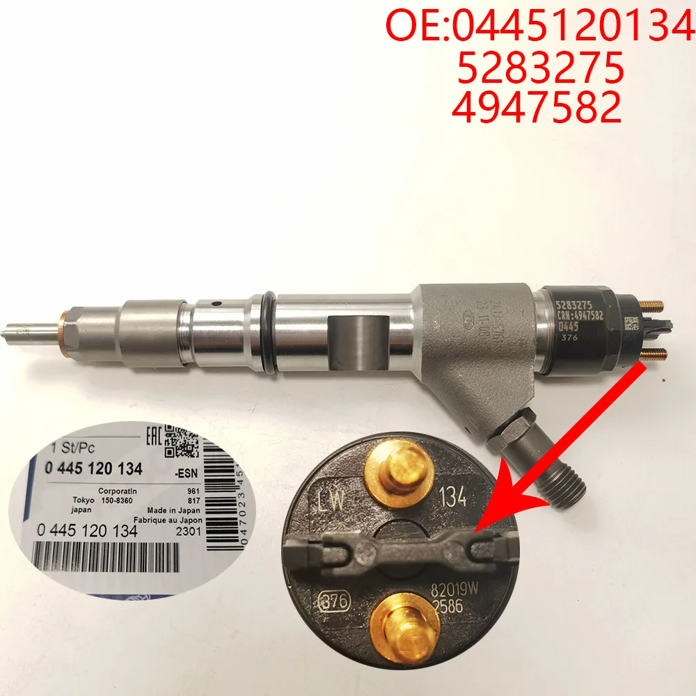 For 0445120134 5283275 Common Rail Injector Fuel diesel engine  for Cummins ISF 3.8 FOTON VOGLA