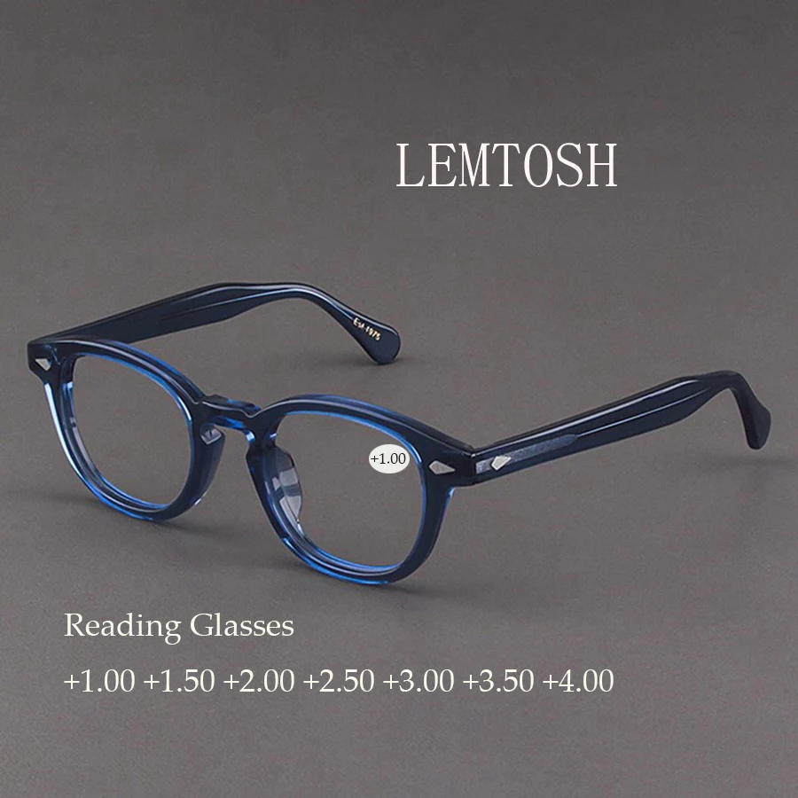 Men's Reading Glasses Johnny Depp Lemtosh Style Hyperopia Glasses Women Vintage Acetate Frame +1.0 +1.5 +2.0 +2.5 +3.0 +3.5 +4.0