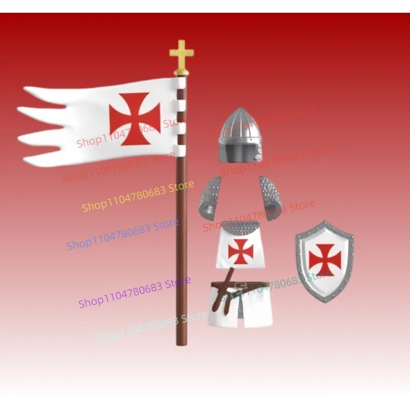 5CM Figure Medieval Warrior Holy Pope Shield Armor Accessory Assembly Model Ornament Anime Cartoon Toy Christmas Holiday Gift