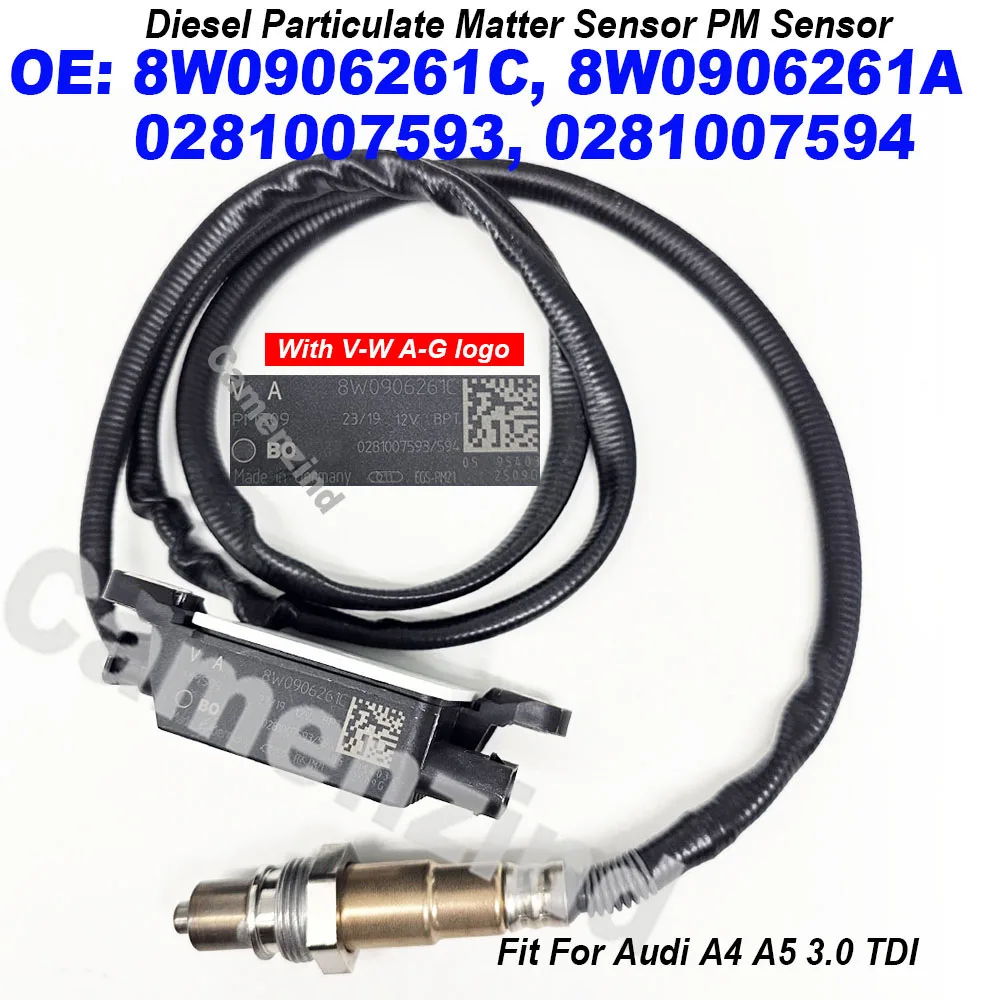 

Новый датчик твердых частиц 8W0906261, датчик PM 0281007593, для Audi A4 A5 3,0 TDI 8W0906261A 8W0906261C, высокое качество
