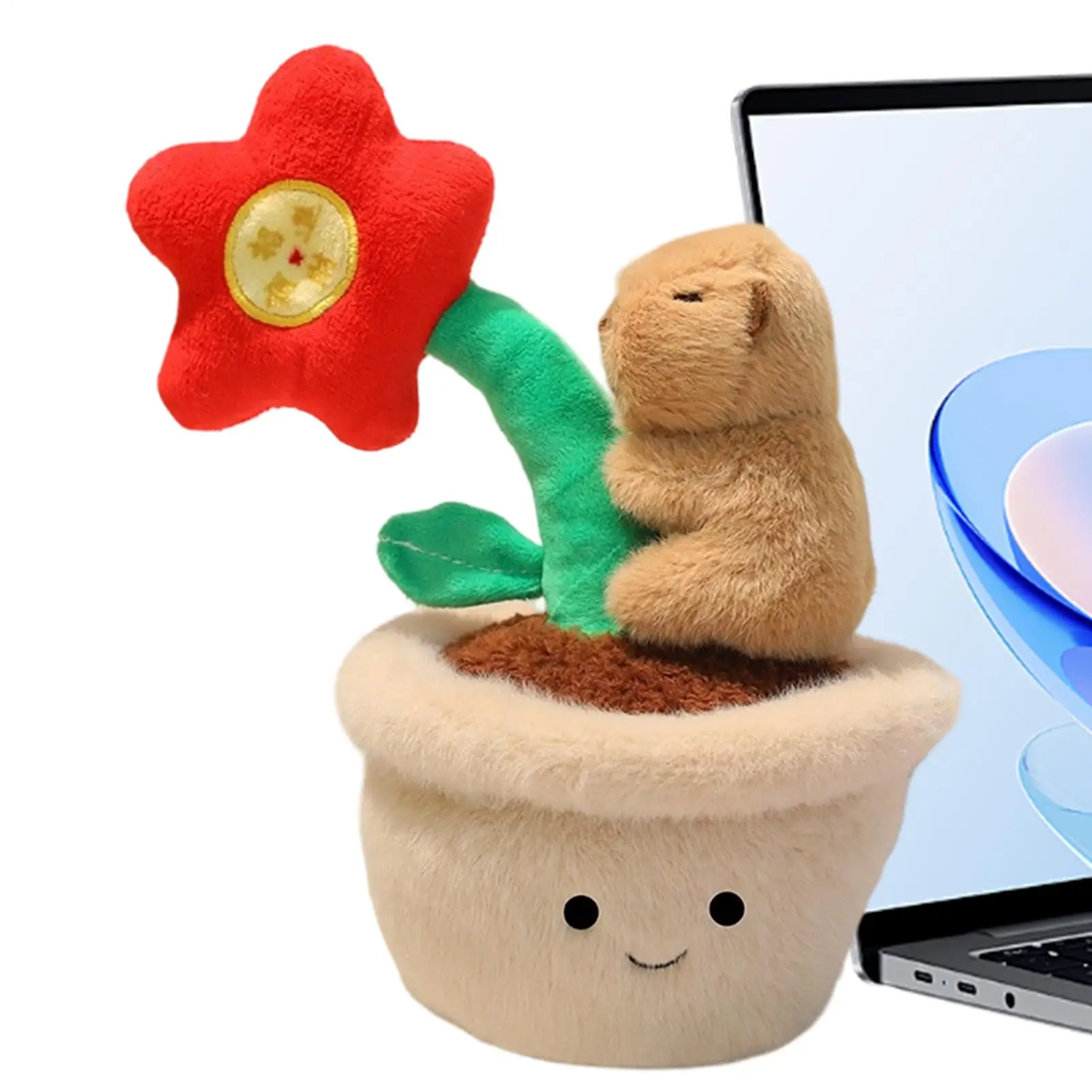 Capybara Plush Hugging Pillow Doll Planter Shaped Cute Capybara Plush Flowerpot plush pillow plush toy for Birthday Girls Kids