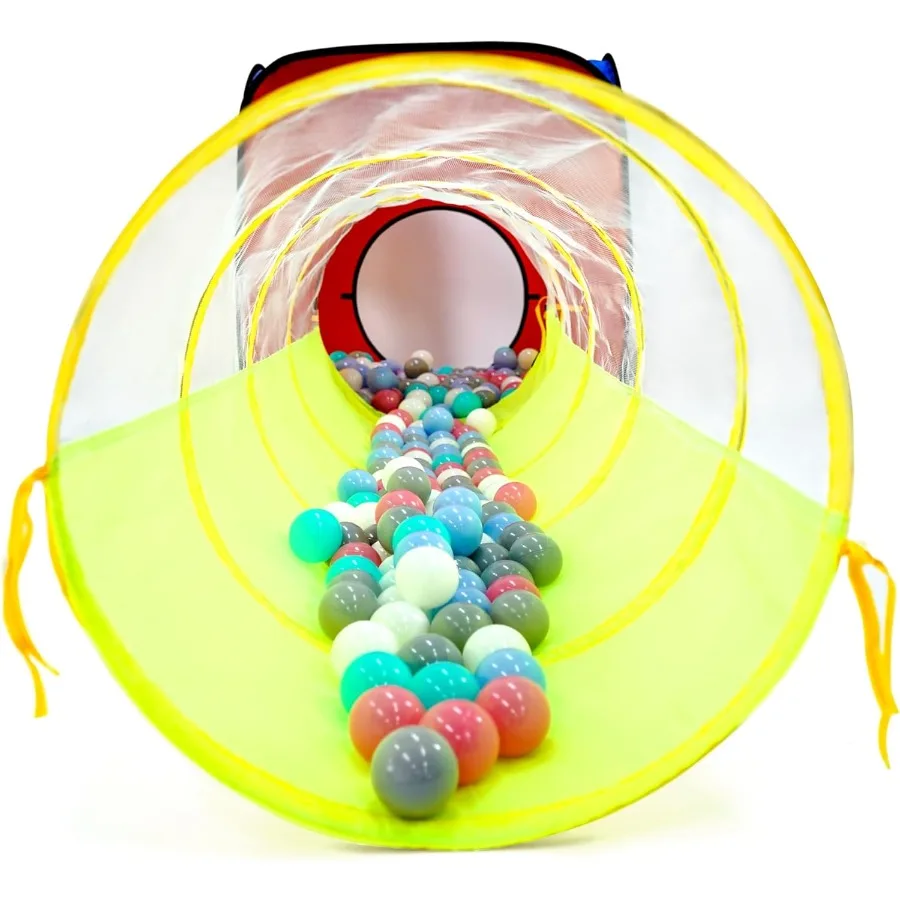 Tenda da gioco pop-up per bambini 3 in 1 con tunnel e pozzo per bambini, neonati e bambini piccoli, casetta da gioco per interni/esterni, palline NON incluse