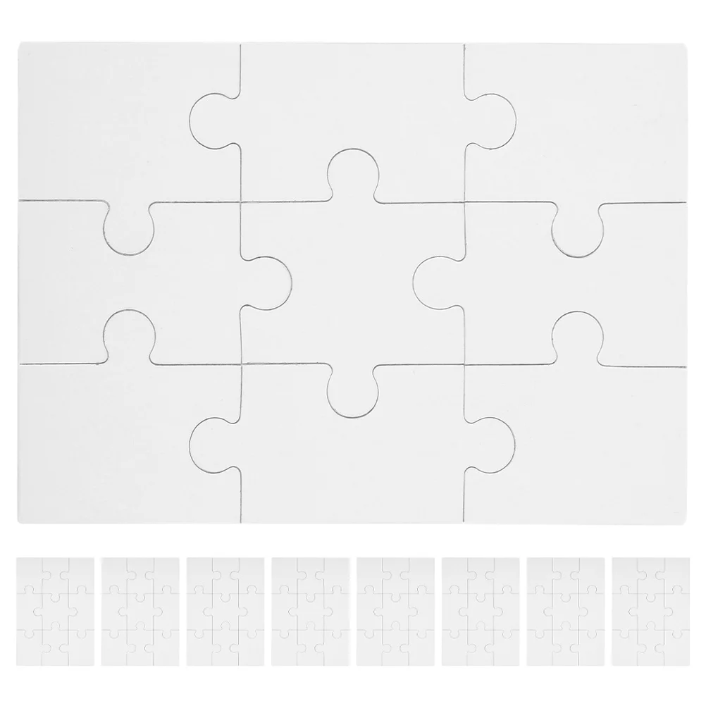 

Blank Puzzle Pieces For Kids Diy Drawing Jigsaw Craft Activity Coloring Game Art Safe Paper Material Large Size Learning