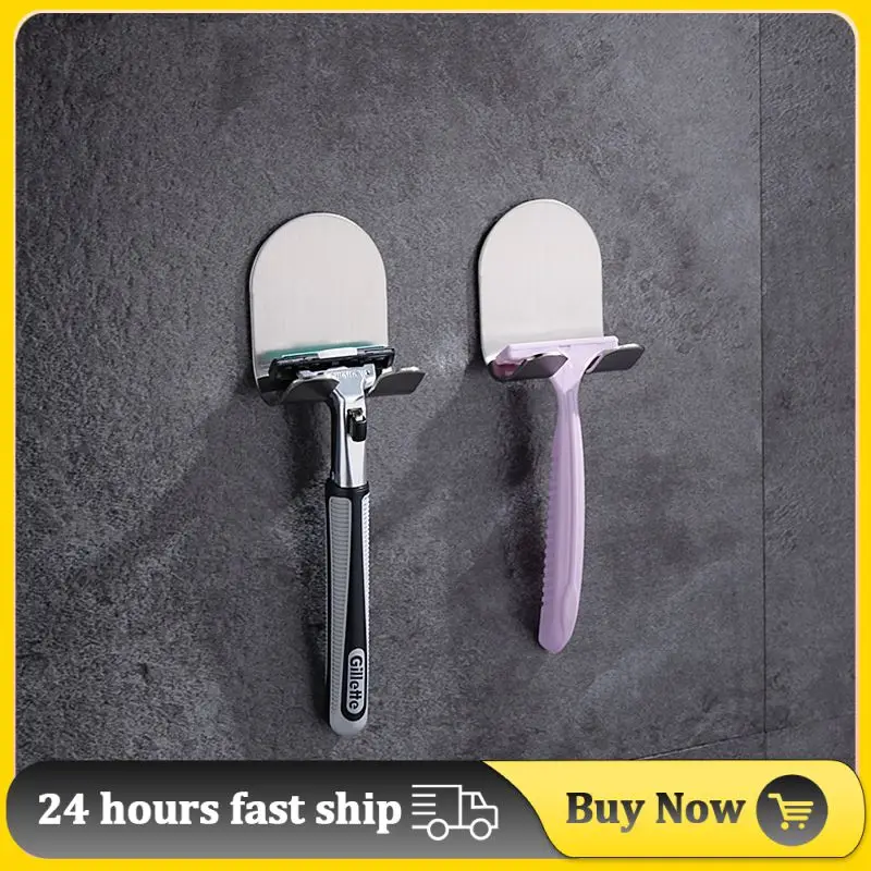 Badezimmer Rasieren Rasiermesser Rack Wand Razor Halter Lagerung Haken Edelstahl Männer Rasierer Halter Rasiermesser Stand Klinge Haken Aufhänger Rack