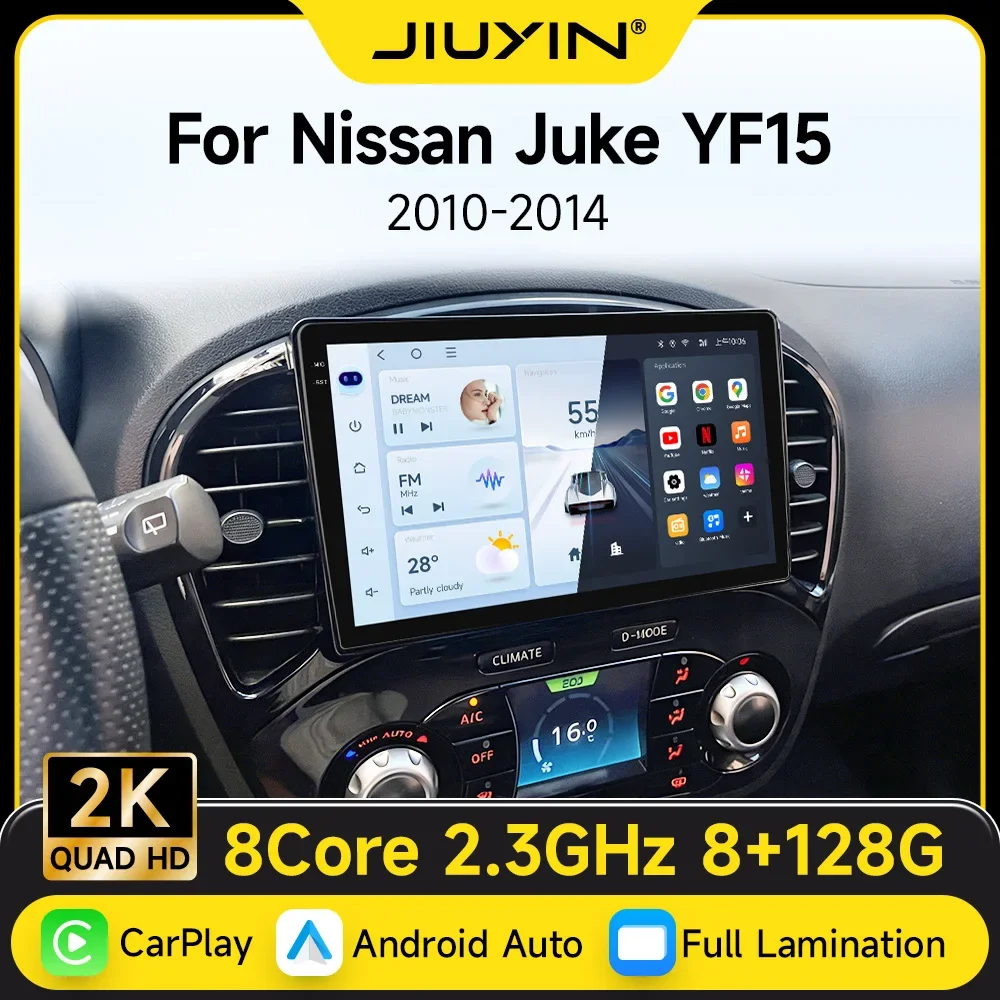 9'' Wireless Carplay Android Auto Radio For Nissan Juke 2011-2019 Tesla Style Android Seat Multimedia Player Navigation ﻿
