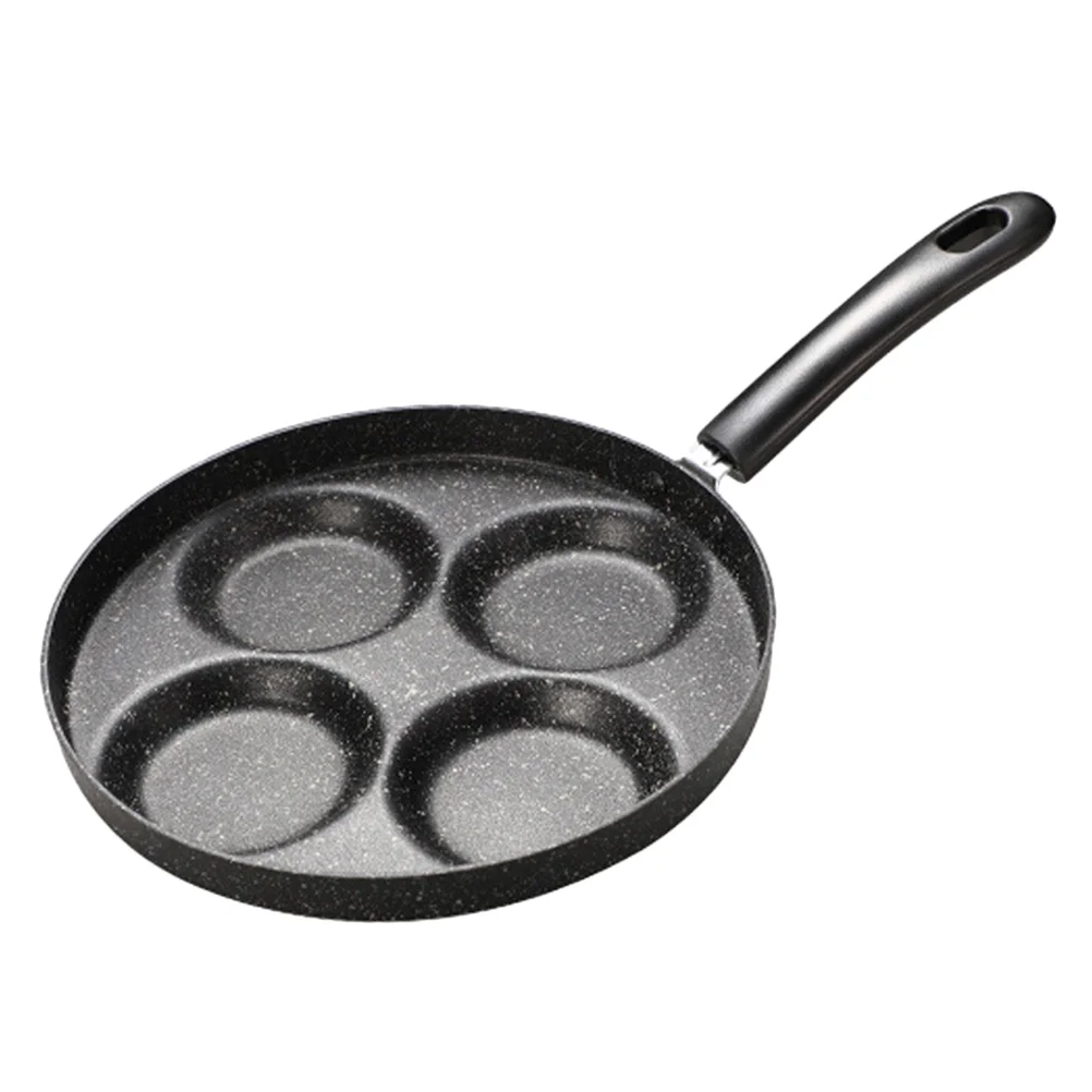 

4 Cup Fried Egg Pan Flat Skillet Cooker Fry Omelette Nonstick Breakfast