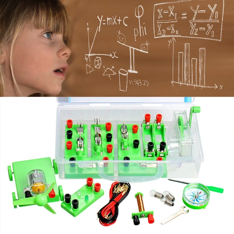 Physics Electric Circuit Learning Starter  Science Lab Basic Electricity Magnetism Experiment Education Kits Present