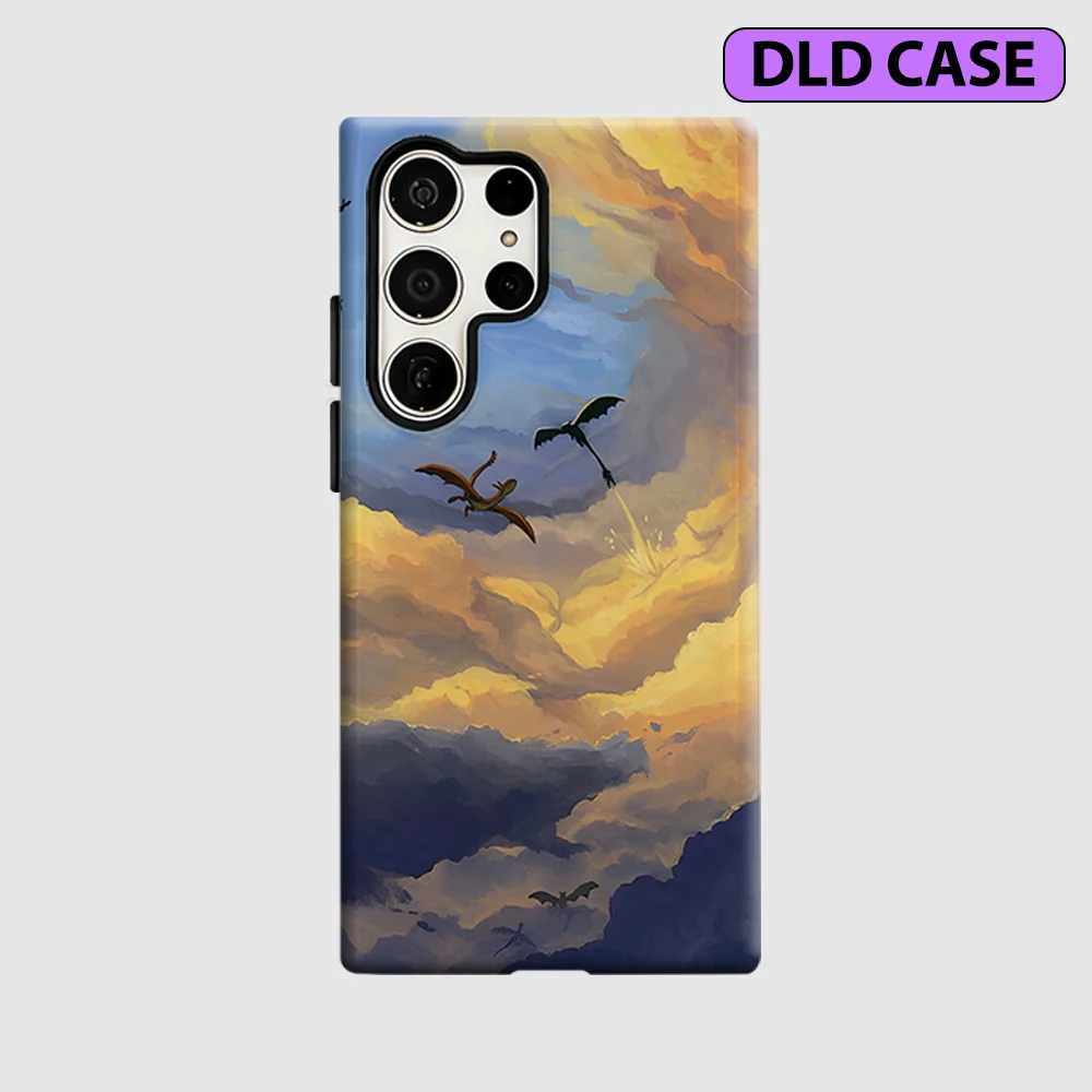 Dragon Sky Phone Case for Samsung Galaxy S26 S25 Ultra S24 S23 Ultra Plus Shockproof Double Layer Tough Back Cover