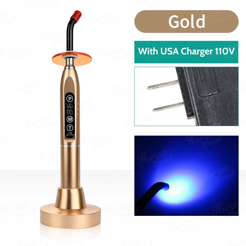 LED Draadloze Tandheelkundige Curing Light Lamp Machine Tandheelkunde Polymeriseren Hars Cure 5 s/3mm Lamp Licht Uitgeharde Tandheelkundige Orthodontie