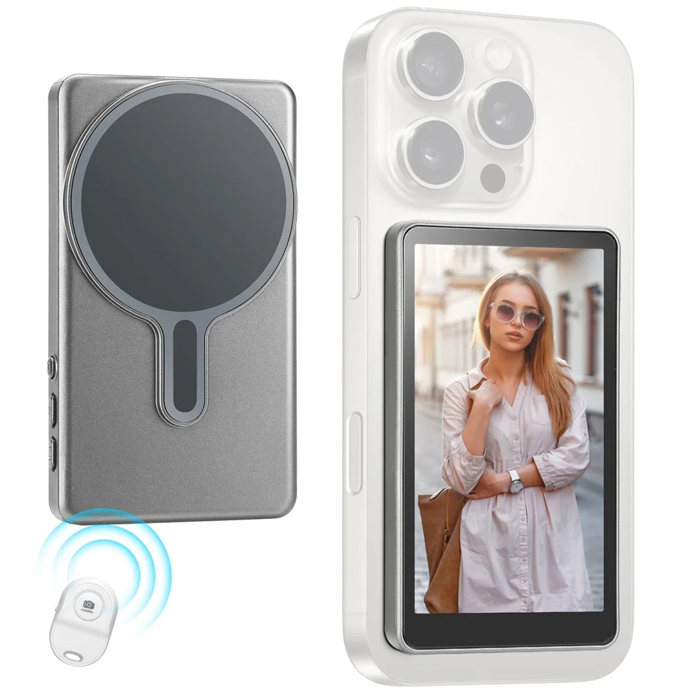 

Leaplight Magnetic Magsafe Phone Monitor for Selfie Vlog Video LiveStreaming Portable Phone Rear Camera Selfie Display Screen
