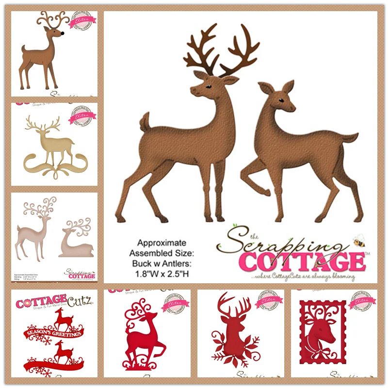 

Hollow Lace Metal Cutting Dies Christmas Santa Claus Elk Deer Sled Lace Background for Scrapbooking Frame Card Craft No Stamp