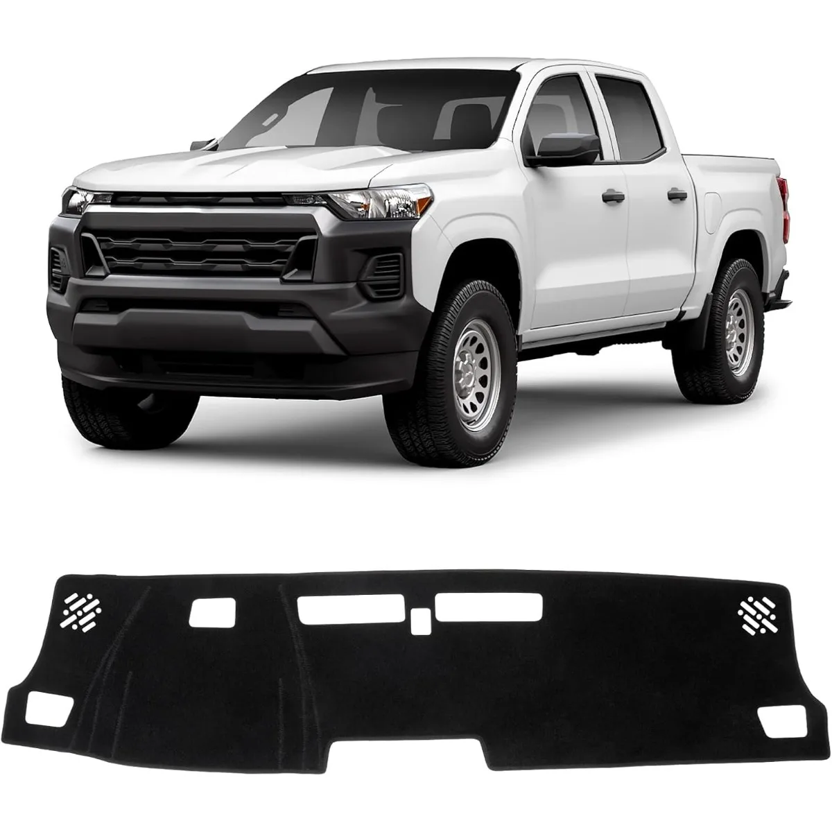 

Car Dash Cover for Chevy Chevrolet Colorado 2023 2024 2025 2026 Non-Slip Dashboard Cover Polyester Interior Accessories Black