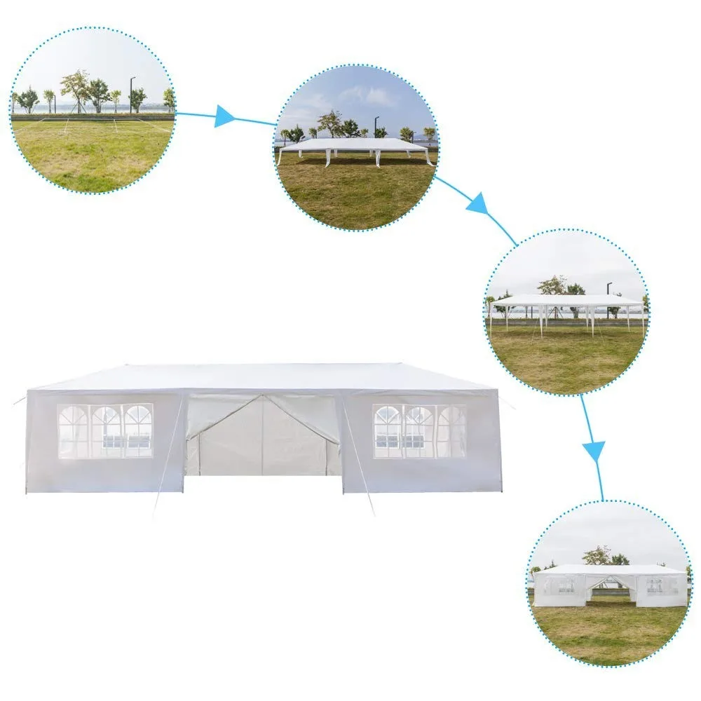 

10' X 30' Waterproof Party Tent,Practical Outdoor Tent for Parties,Heavy Duty Outdoor Gazebo BBQ Shelter Pavilion, Customized
