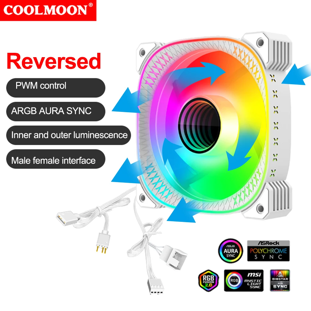 

Охлаждающий вентилятор для ПК, 5 В, 3 контакта, RGB-вентилятор для компьютера