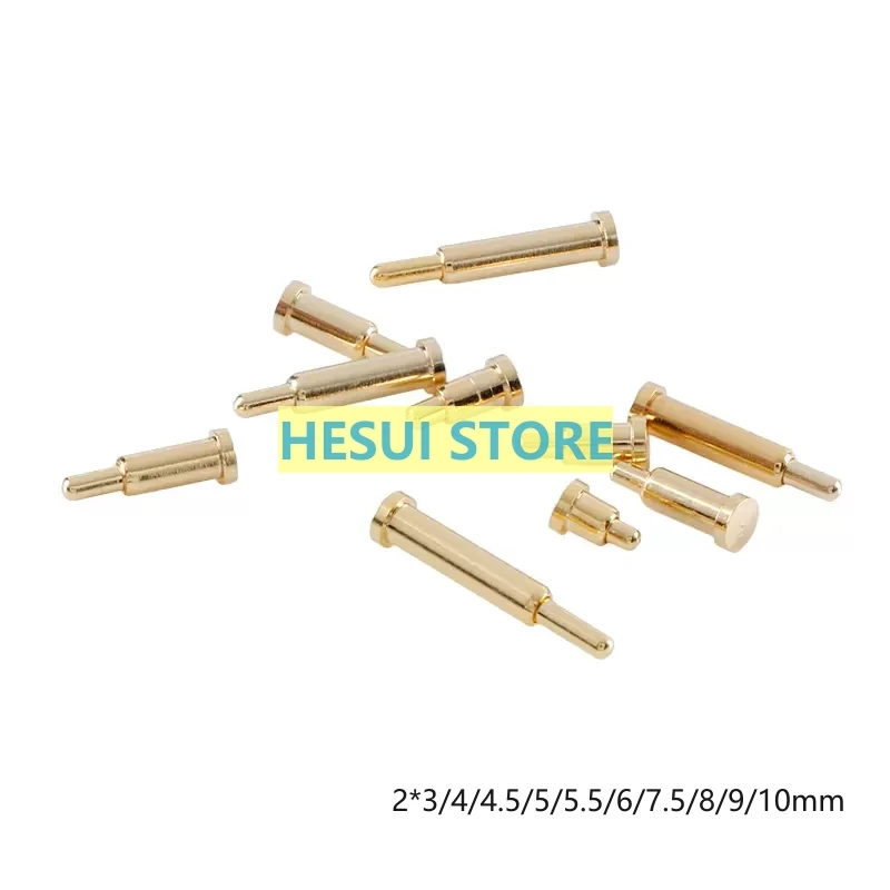 10 PCS POGO PIN Spring thimble SMD connector Current pin Conductive copper pin contact 2.0mm*3.0-10.0