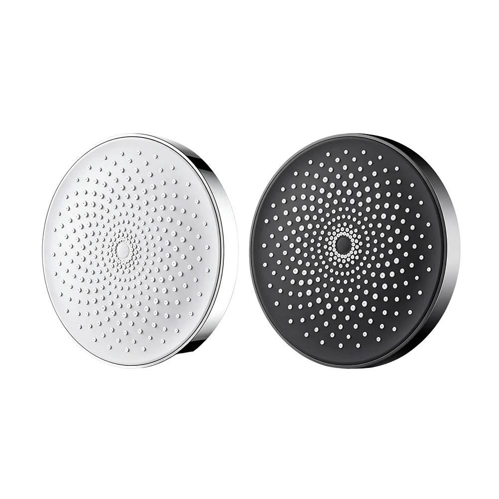 Single Overhead Rain Shower Head for Bathroom with Air Intake Technology and Uniform Water Distribution ABS Chrome 22.5cm