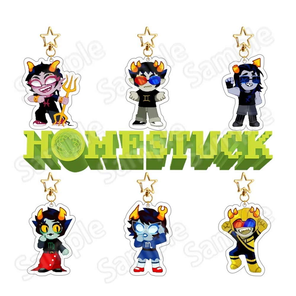 Game Homestuck New 6cm Acrylic Stand keychain Karkat Vantas Terezi Pyrope Vriska Serket Gamzee Makara Kanaya Desk Decor Fan Gift