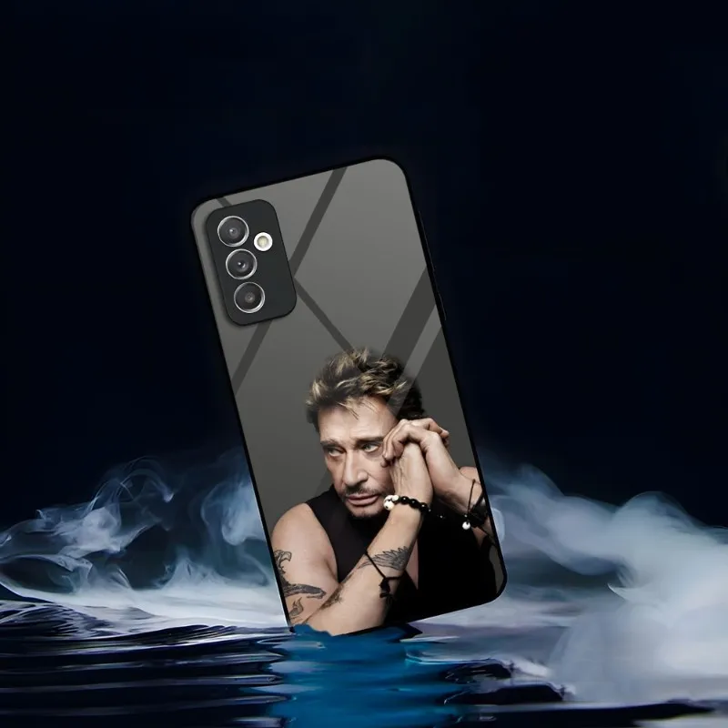 Johnny Hallyday Music Phone Case For Samsung A21 A50 A20 A32 A52 A71 A51 A40 Galaxy A14 A54 A34 M14 Glass Design Cover