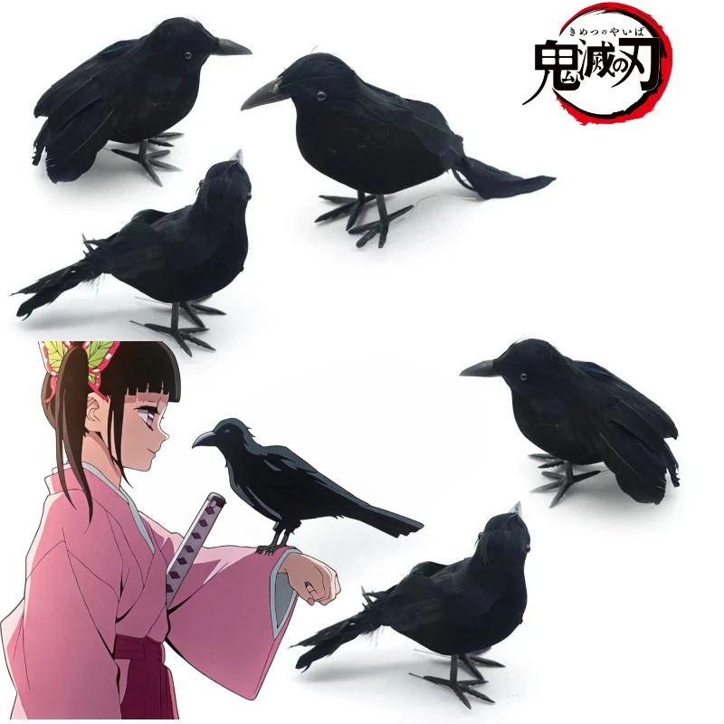 

Demon Slayer Crows Anime Figure Cute Cartoon Peripherals Cosplay Party Supplies Multifunctional Model Ornaments Kawaii Toys Gift