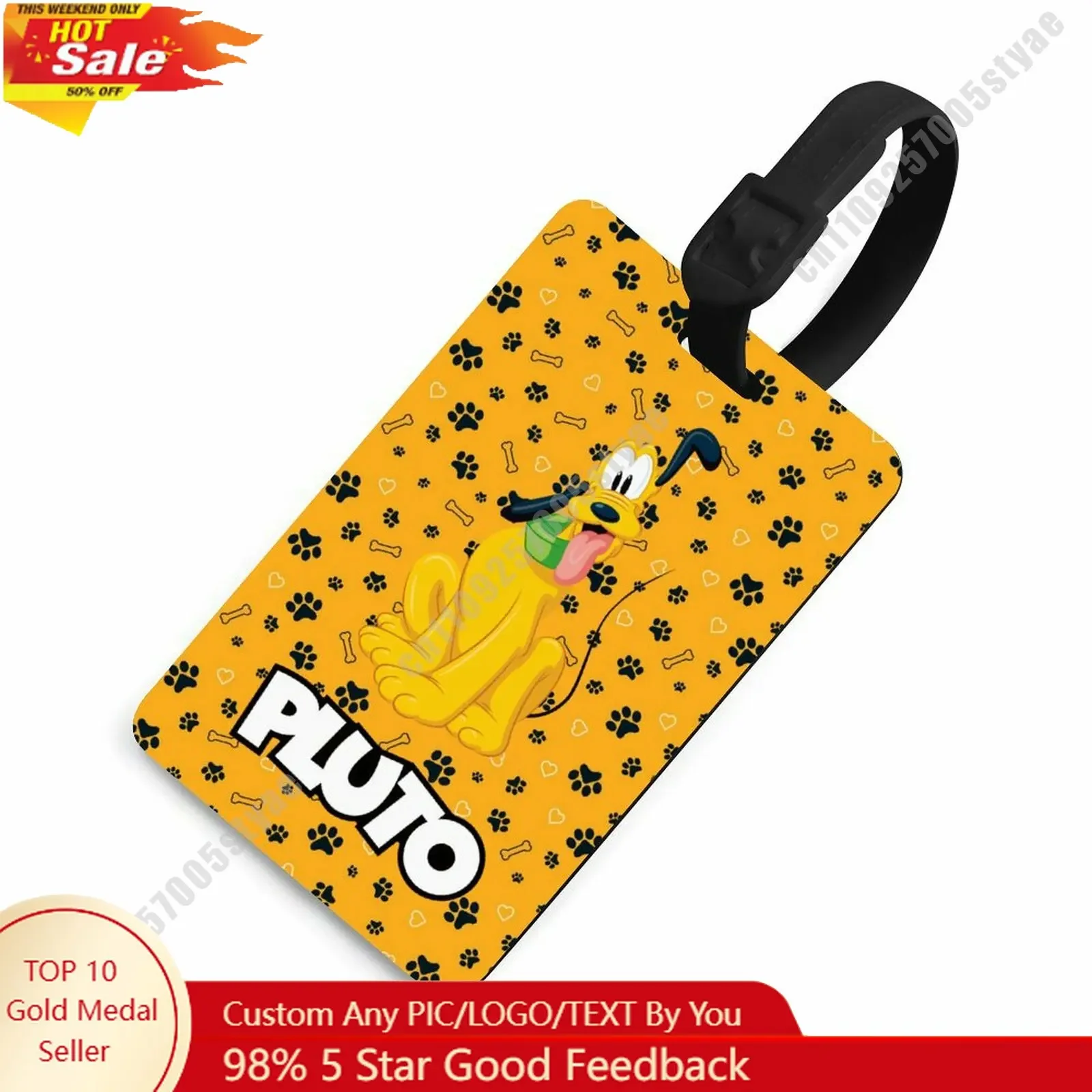 

Pluto Luggage Tags Disney Personalized Customized Your Name Phone Number Address Anti Loss Travel Essential Accessories