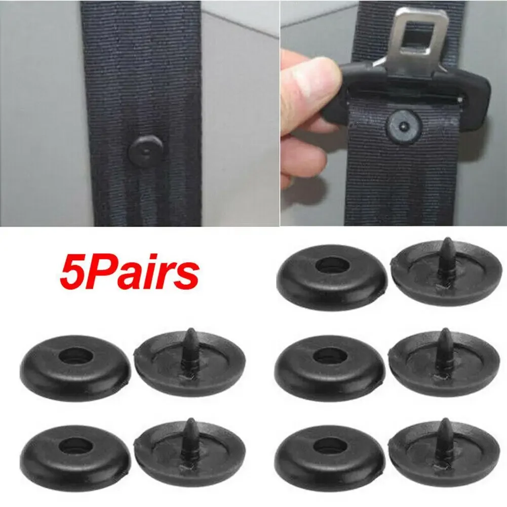 

5Pairs Universal Seat Belt Stopper Buckle Clip Spacing Limit Fastener Seatbelt Stop Button Car Accessories